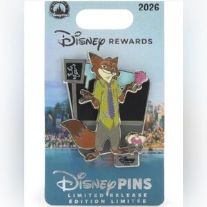 Disney Pins 2026 Nick Wilde Pin – Zootopia 2 - Disney Visa Cardholder Exclusive